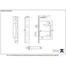 From The Anvil - 2 ½" 5 Lever Heavy Duty BS Sash Lock - Satin Stainless Steel - 91057 - Choice Handles