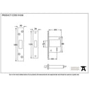 From The Anvil - 2 ½" BS 5 Lever Deadlock - Black - 91058 - Choice Handles