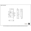 From The Anvil - 2 ½" 5 Lever BS Sash Lock KA - Black - 91065 - Choice Handles