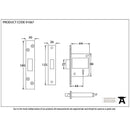 From The Anvil - 2 ½" BS 5 Lever Deadlock KA - Black - 91067 - Choice Handles