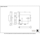 From The Anvil - 6" Horizontal 5 Lever Sash Lock - Polished Brass - 91073 - Choice Handles