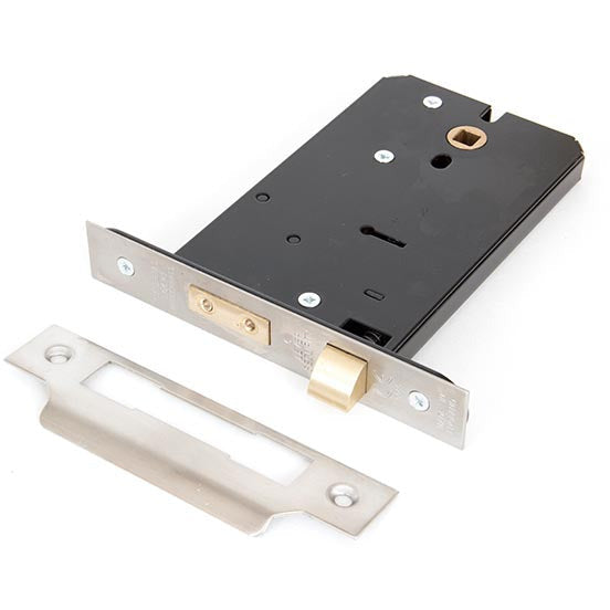 From The Anvil - 6" Horizontal 5 Lever Sash Lock - Satin Stainless Steel - 91074 - Choice Handles
