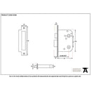 From The Anvil - 3" Bathroom Mortice Lock - Electro Brass - 91084 - Choice Handles