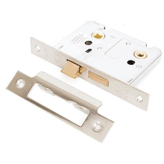 From The Anvil - 3" Bathroom Mortice Lock - Polished Nickel - 91086 - Choice Handles
