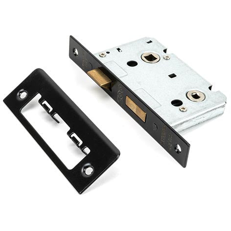 From The Anvil - 2 ½" Bathroom Mortice Lock - Black - 91089 - Choice Handles