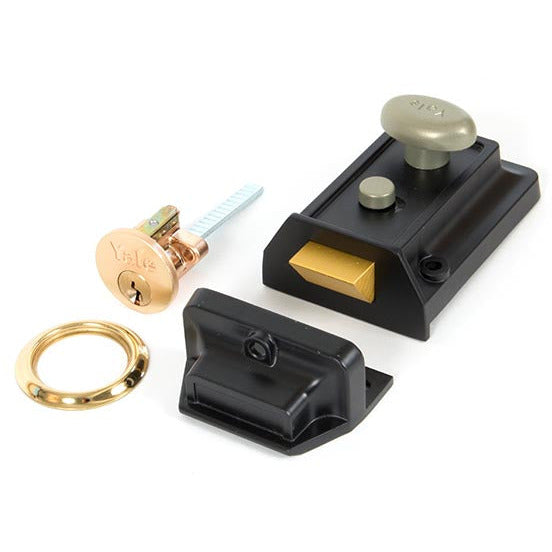 From The Anvil - Traditional Case Night Latch - Black - 91093 - Choice Handles