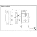 From The Anvil - 2 ½" Euro Profile Sash Lock - Satin Stainless Steel - 91095 - Choice Handles