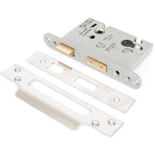 From The Anvil - 3" Euro Profile Sash Lock - Satin Stainless Steel - 91096 - Choice Handles