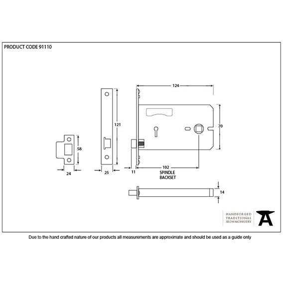 From The Anvil - 5" Horizontal Latch - Stainless Steel - 91110 - Choice Handles