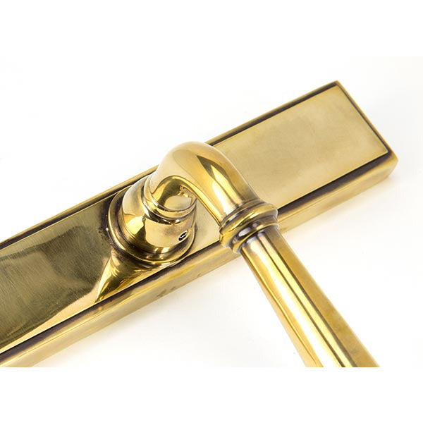 From The Anvil - Newbury Slimline Lever Espag. Lock Set - Aged Brass - 91413 - Choice Handles