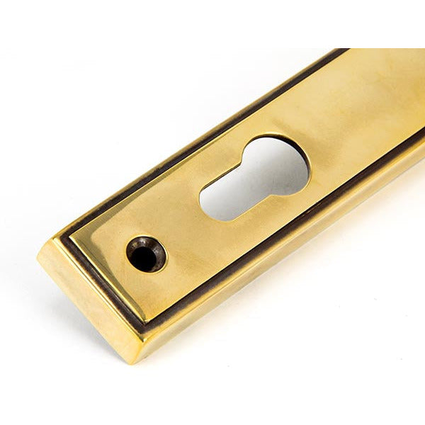 From The Anvil - Newbury Slimline Lever Espag. Lock Set - Aged Brass - 91413 - Choice Handles