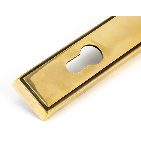 From The Anvil - Newbury Slimline Lever Espag. Lock Set - Aged Brass - 91413 - Choice Handles