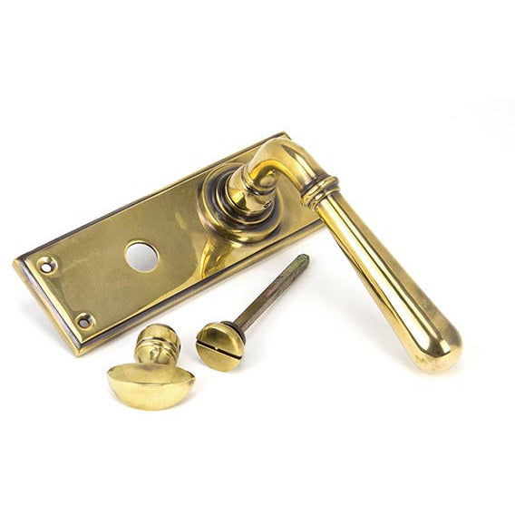 From The Anvil - Newbury Lever Bathroom Set - Aged Brass - 91416 - Choice Handles