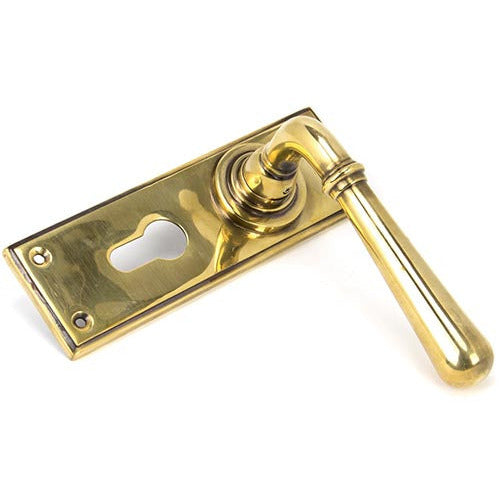 From The Anvil - Newbury Lever Euro Lock Set - Aged Brass - 91417 - Choice Handles