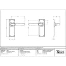 From The Anvil - Newbury Lever Latch Set - Polished Chrome - 91422 - Choice Handles