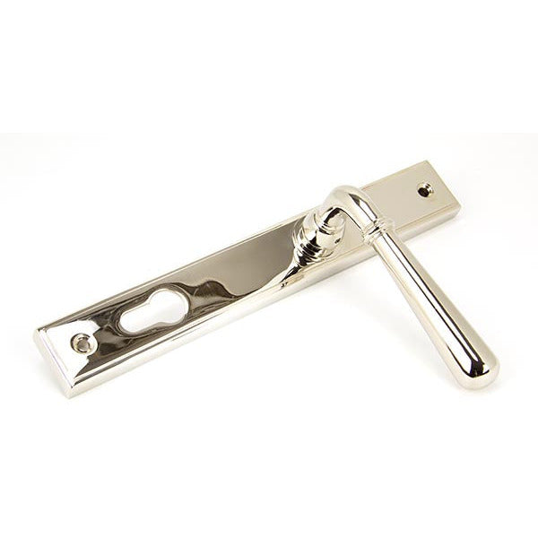 From The Anvil - Newbury Slimline Lever Espag. Lock Set - Polished Nickel - 91427 - Choice Handles