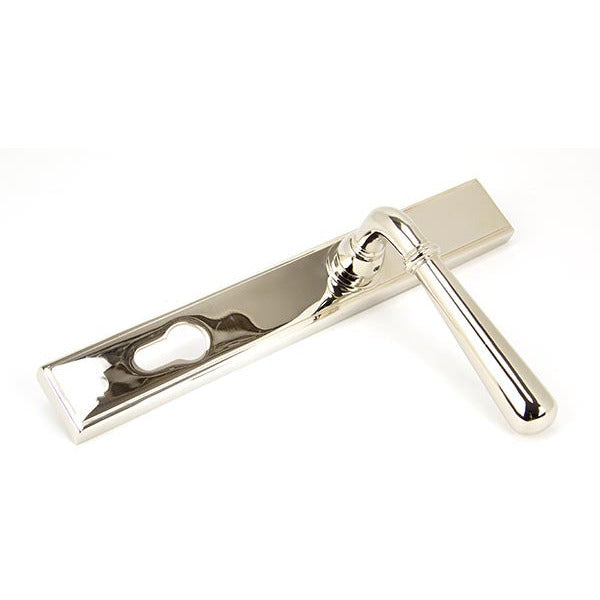 From The Anvil - Newbury Slimline Lever Espag. Lock Set - Polished Nickel - 91427 - Choice Handles