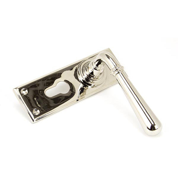 From The Anvil - Newbury Lever Euro Lock Set - Polished Nickel - 91431 - Choice Handles