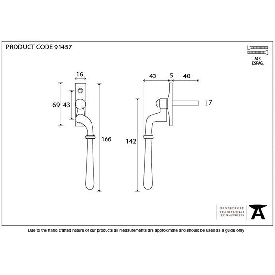From The Anvil - Newbury Espag - RH - Polished Nickel - 91457 - Choice Handles