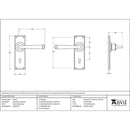 From The Anvil - Avon Lever Lock Set - External Beeswax - 91479 - Choice Handles
