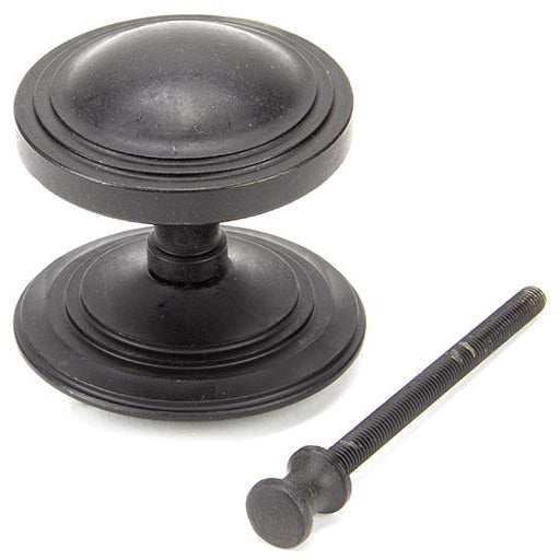 From The Anvil - Art Deco Centre Door Knob - External Beeswax - 91486 - Choice Handles