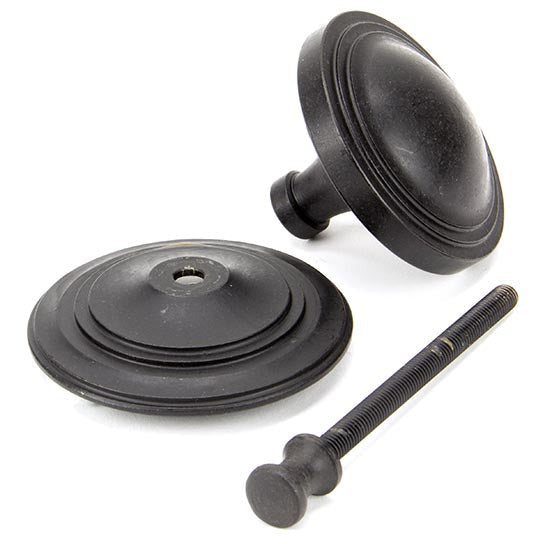 From The Anvil - Art Deco Centre Door Knob - External Beeswax - 91486 - Choice Handles