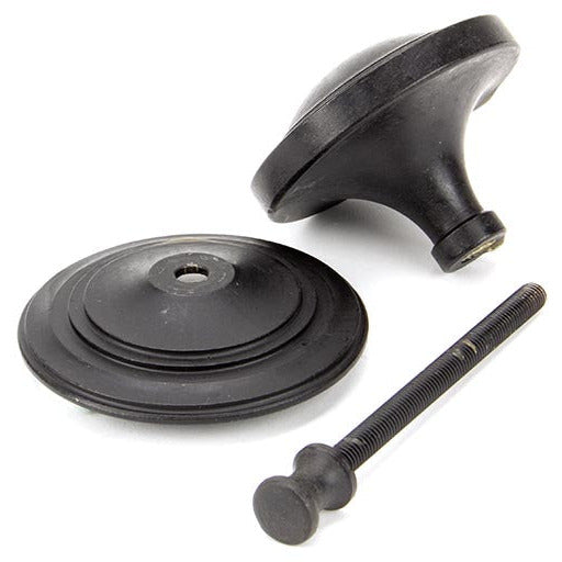 From The Anvil - Art Deco Centre Door Knob - External Beeswax - 91486 - Choice Handles