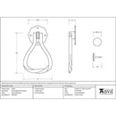 From The Anvil - Pear Shaped Door Knocker - External Beeswax - 91490 - Choice Handles