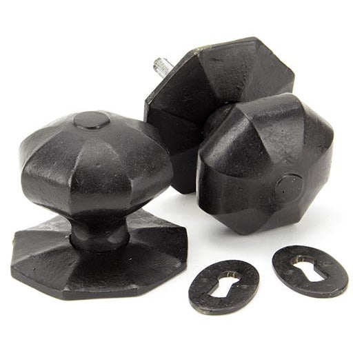 From The Anvil - Large Octagonal Mortice/Rim Knob Set - External Beeswax - 91499 - Choice Handles