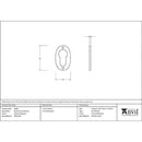 From The Anvil - Oval Euro Escutcheon - External Beeswax - 91501 - Choice Handles