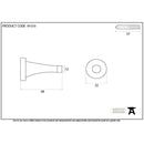 From The Anvil - Aged Brass Projection Door Stop - Aged Brass - 91510 - Choice Handles