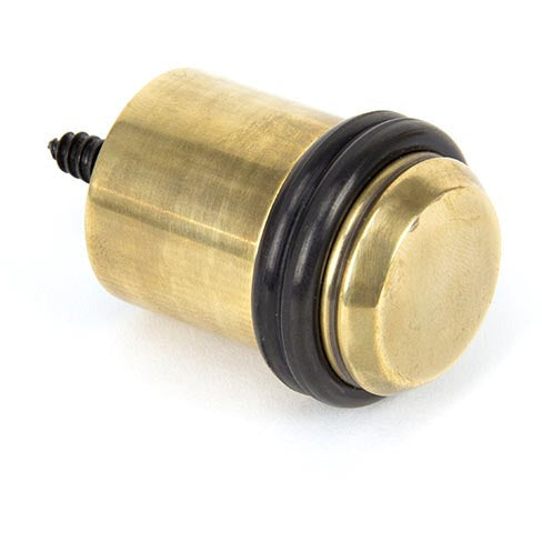 From The Anvil - Aged Brass Floor Mounted Door Stop - Aged Brass - 91514 - Choice Handles