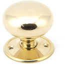 From The Anvil - 57mm Mushroom Mortice/Rim Knob Set - Polished Brass - 91529 - Choice Handles