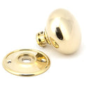 From The Anvil - 57mm Mushroom Mortice/Rim Knob Set - Polished Brass - 91529 - Choice Handles