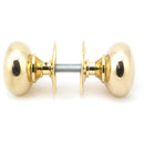 From The Anvil - 57mm Mushroom Mortice/Rim Knob Set - Polished Brass - 91529 - Choice Handles
