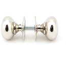 From The Anvil - 57mm Mushroom Mortice/Rim Knob Set - Polished Nickel - 91530 - Choice Handles