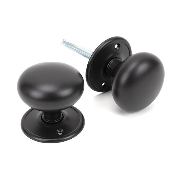 From The Anvil - 57mm Mushroom Mortice/Rim Knob Set - Aged Bronze - 91531 - Choice Handles