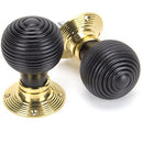 From The Anvil - Beehive Mortice/Rim Knob Set - Ebony - 91729 - Choice Handles