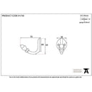 From The Anvil - Coat Hook - Aged Bronze - 91750 - Choice Handles