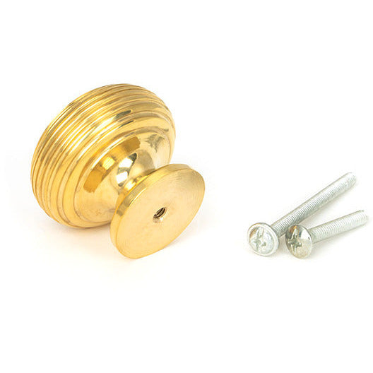 From The Anvil - Beehive Cabinet Knob 40mm - Polished Brass - 91770 - Choice Handles