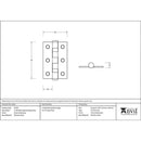 From The Anvil - 3" Ball Bearing Butt Hinge (pair) - External Beeswax - 91782 - Choice Handles