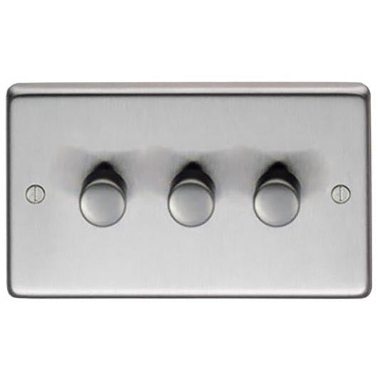 From The Anvil - Triple LED Dimmer Switch - Satin Stainless Steel - 91814 - Choice Handles