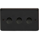 From The Anvil - Triple LED Dimmer Switch - Matt Black - 91815 - Choice Handles