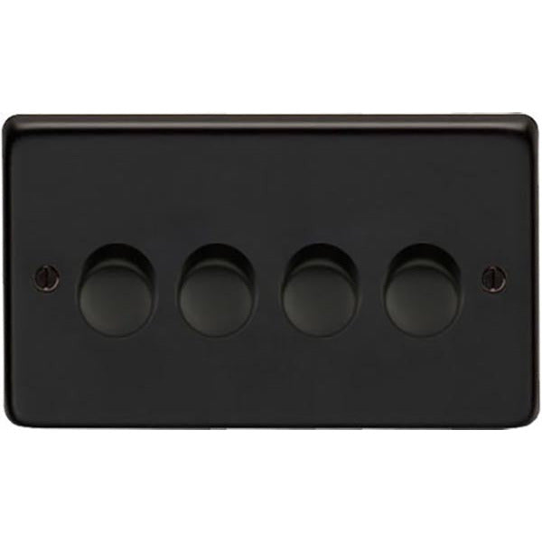 From The Anvil - Quad LED Dimmer Switch - Matt Black - 91818 - Choice Handles