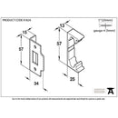 From The Anvil - ½" Rebate Kit for Tubular Mortice Latch - Black - 91824 - Choice Handles