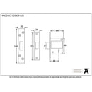 From The Anvil - 2 ½" 5 Lever BS Deadlock - PVD Brass - 91831 - Choice Handles