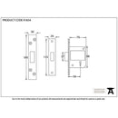 From The Anvil - 3" 5 Lever BS Deadlock KA - PVD Brass - 91834 - Choice Handles