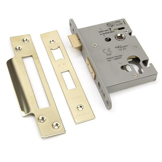 From The Anvil - 2 ½" Euro Profile Sash Lock - PVD Brass - 91840 - Choice Handles