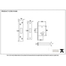 From The Anvil - 2 ½" Euro Profile Dead Lock - PVD Brass - 91848 - Choice Handles