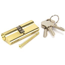 From The Anvil - 40/40 Euro Cylinder - Lacquered Brass - 91855 - Choice Handles